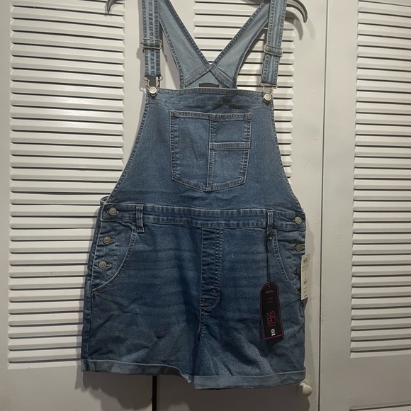 NOBO SHORTALL DENIM ROMPERS - Picture 1 of 5